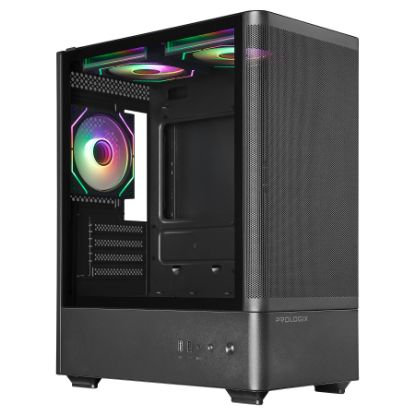 Picture of Lumi GM-01MAB Mesh Black: Midi Tower, MicroATX/ITX, 3 x 120 mm ARGB Fans Included, 120 mm Rear& 280 mm Top Radiator Support, Tempered Glass