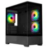 Picture of Prologix Axon GM-03AB Glass Black: Midi Tower, MicroATX/ITX, 3 x 120 mm ARGB Fans Included, 120 mm Rear& 360 mm Top Radiator Support, Tempered Glass
