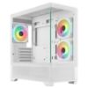 Picture of Prologix Axon GM-03AW Glass White: Midi Tower, MicroATX/ITX, 3 x 120 mm ARGB Fans Included, 120 mm Rear& 360 mm Top Radiator Support, Tempered Glass