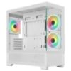 Picture of Prologix Axon GM-03AW Glass White: Midi Tower, MicroATX/ITX, 3 x 120 mm ARGB Fans Included, 120 mm Rear& 360 mm Top Radiator Support, Tempered Glass